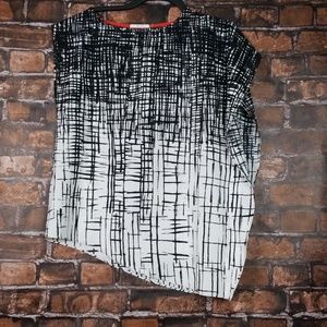 Zio New York| Abstract Side Flutter Sleeve Blouse